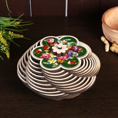 Candy "Flowers. View 5", curly, d = 19.5 cm