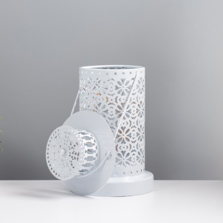 Spinker "Eastern Lantern. Flowers" LED from batteries 3haaa white 26x9.6x9.6 cm Risalux-3