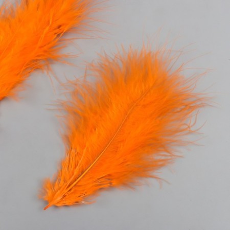 A set of decorative feathers "needlework", 20 pcs (orange), pen length 13-16 cm
