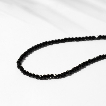 Beads on threads ball No. 2 faceted "spinel", black color, 38 cm-1