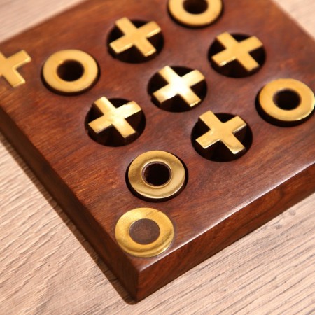 Game table "Cross-cuts" 12.5x12.5x1 cm, tree shisham-2