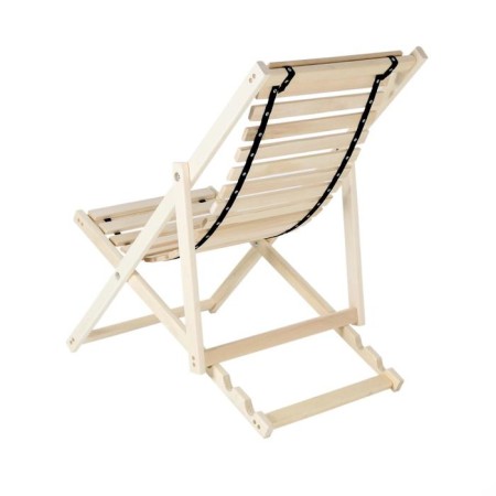 Flexible deck chair, linden 65x103x15 cm-1