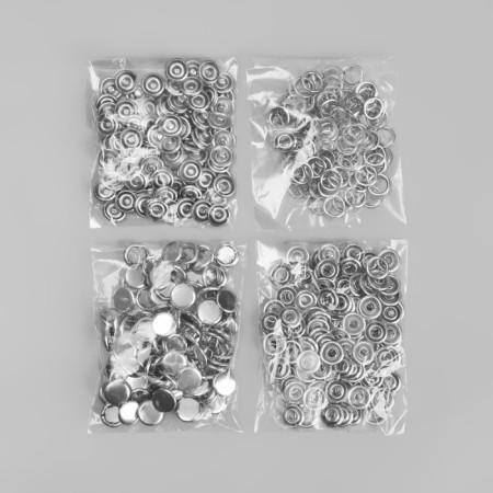 Shirt button, closed, d = 9.5 mm, silver color-4