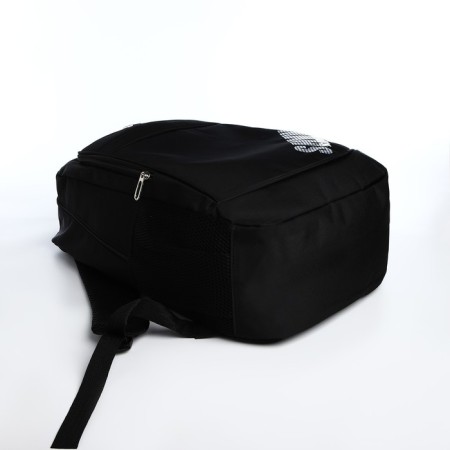 Youth backpack from textiles on lightning, 4 pockets, black/gray color-4
