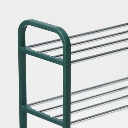 Shoe -shoe Dolyana, 4 tiers, 42 × 19 × 59 cm, green color-5