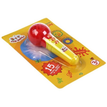 Musical microphone "Three cats", 15 songs, phrases, sounds, applause, light-2