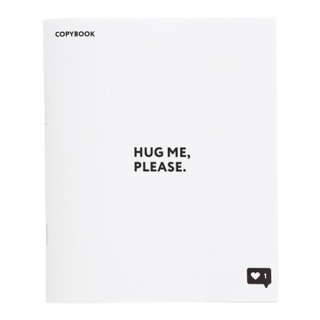 Notebook of 48 sheets in Calligrata Black and White cage, cover coated paper, block No. 2, whiteness 75% (gray sheets), mix-6