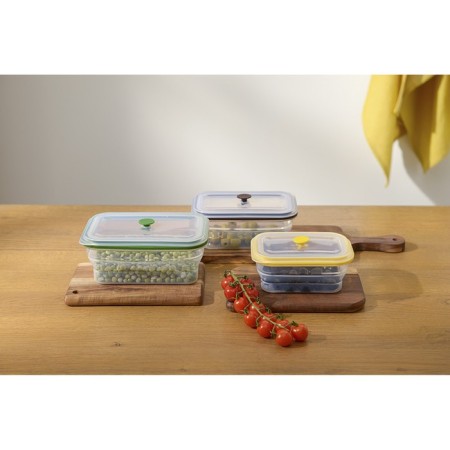 Silikobox transportation and storage container, silicone, folding, 1.2 l, green color-2