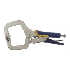 Hand tundra clamp, reinforced point capture, with a latch, 2k handles, 220 mm