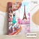 Picture on numbers on canvas with a subframe "Girl in Paris", 40 x 50 cm