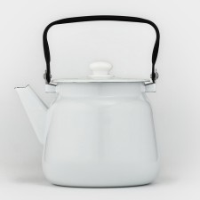 Kettle, 3.5 l, without a decolle, enameled cover, induction, white color