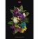 A4 business notebook, 80 sheets, in a “flow of flowers” ​​cage, hard cover, matte lamination, 3D foil, offset block