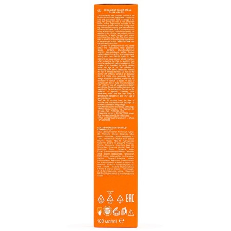 Cream-coloring hair permanent OLLIN Professional N-Joy, tone 10/75, light blond brown-Mahagon, 100 ml-4
