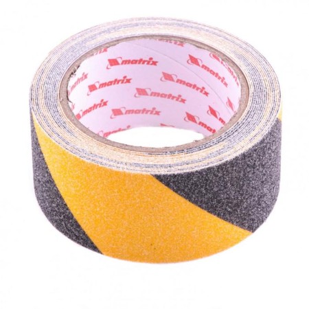Adhesive tape Matrix 88718, anti-slip, black and yellow, 50 mm x 5 m