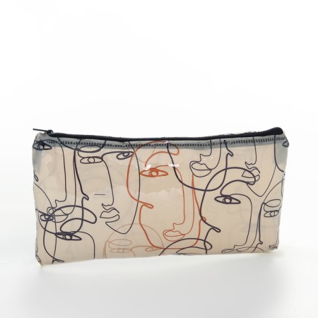 Lightning cosmetic bag, PVC, transparent/gray color-2