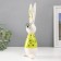 Souvenir Ceramics "Bunning Bunny, peas shirt" yellow-green 10x7.5x30.5 cm