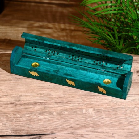 Box for incense "Elephants" wood, 25 cm mix-1