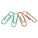 Office paper clips 28 mm, 100 pcs, Erichkrause "Pastel Bloom", with vinyl coating, plastic boxing, mix