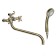 Accoona A7271C bath mixer, two -wound, with shower, brass, bronze color