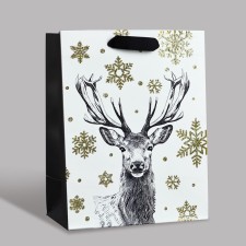 Package New Year's laminated “New Year's Forest”, MS 23 x 18 x 10 cm, New Year