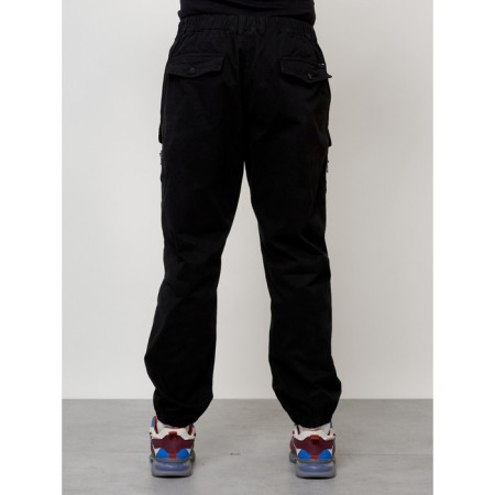 Cargo jeans male, size 52, black color-7