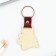 Key keychain, wooden “strong spirit”, 7 x 5.3 cm