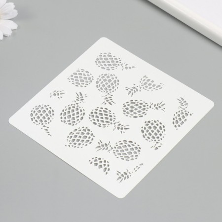 Plastic stencil "pineapple" 15x15 cm-1