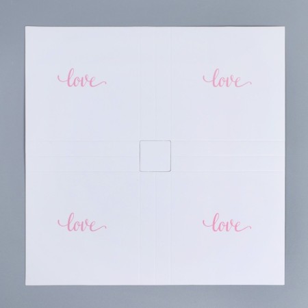 Confectionery box for mousse cakes "Love", 17.8 x 17.8 x 6.5 cm-5