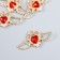Decor for creativity Metal, plastic "Winged heart. Rubin" gold set 5x2 cm