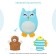 Terry washcloth-grinder Baby Owl