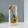 Souvenir ceramics "Elephant with an elephant - support. Rectangle" White with gold 5.5x13.5x26 cm 1032365