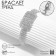 Bracelet with rhinestones "Bright" rectangle, white color in silver, 18 size