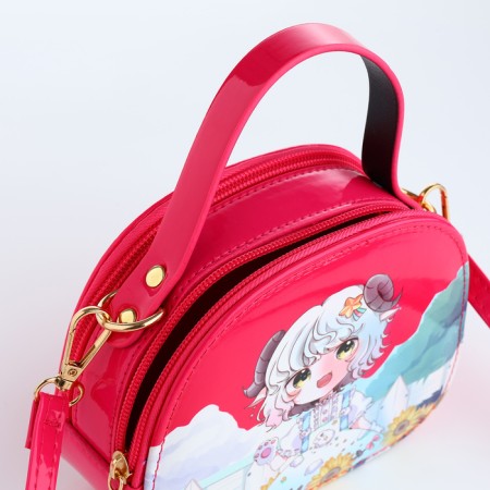Bag's bag with lightning, raspberry color-2
