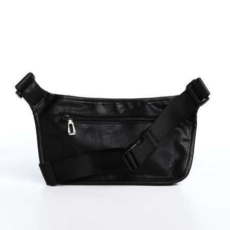 Lightning waist bag, 3 outer pockets, black color-4