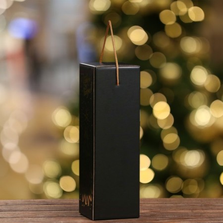 Box for champagne "Dragon on Black", 11 x 11 x 35 cm-3