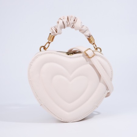 Bag Cross-Bodi with a zipper, white color