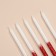 Candles for the cake "Shiny radiance", 6 pcs, white with red