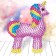 Application with sequins "Magic Unicorn" + 4 colors of sequins