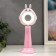Table lamp with AKB 16219/1 16XLED 4W 3000/6000K USB pink 7.8x9.5x24 cm Risalux