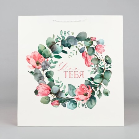 Package for flowers "for you", flowers, 42 x 44 x 32 cm-1