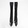 Carnival gloves, black color with rhinestones, long