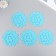 The workpiece of Foamiran "Flower Curly" 10x9.5 cm set 5 pcs. Ribbed pale blue
