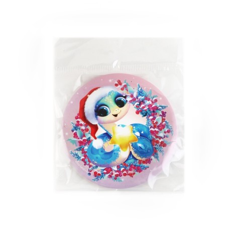 Pocket mirror "Cute snake", diam. 7 cm-5