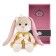 Soft toy "Bunny Lin in a gold dress with sequins", 20 cm