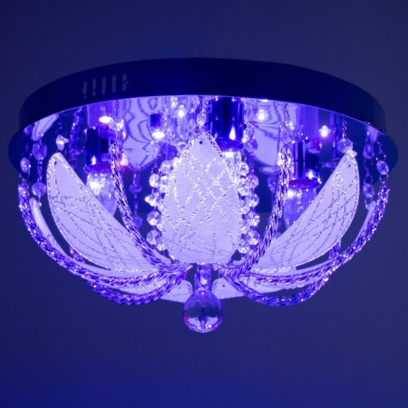 Svetogor chandelier "Drops" 4x60W E27 LED lighting chrome40x40cm-7