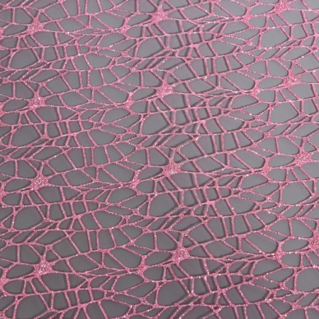 Flower packaging "Spider Web with glitter" pink, 48 cm x 4.5 m-4