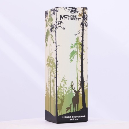 Thermos with the Mode Forrest button, 450 ml, red, heat conservation 10-12 hours-6