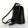 City backpack of artificial leather with lightning, black color