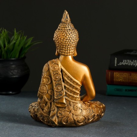 Piggy bank "Buddha Small" bronze, 16x9x24cm-2