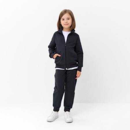 Children's costume (sweatshirt, trousers) minku color graphite, height 140 cm-11